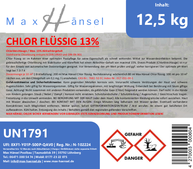 Chlor flüssig 13%